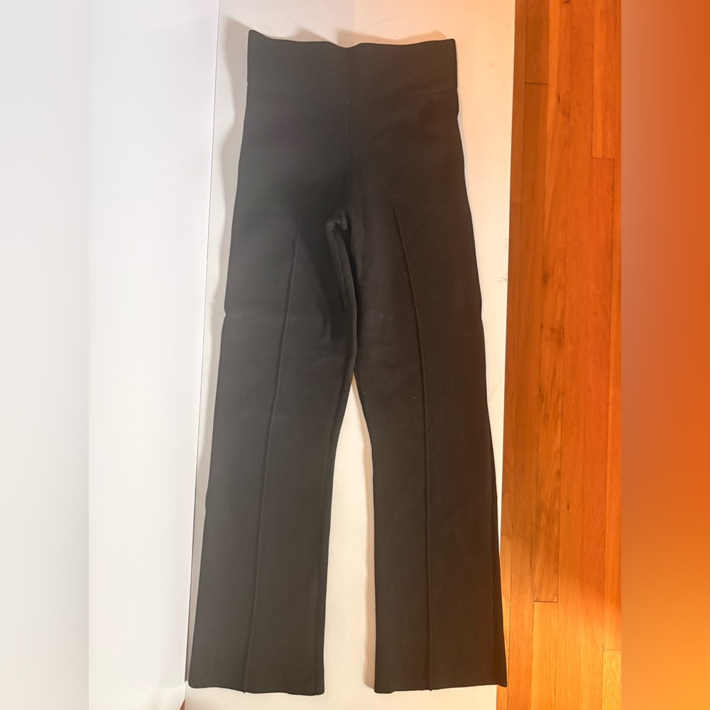 J. Crew Black Knit Crop Flare Pants